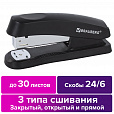 Степлер №24/6, 26/6 BRAUBERG "Standard+", до 30 листов, черный, 228608 - 13