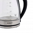 Чайник SCARLETT SC-EK27G35, 1,8 л, 1800 Вт, закрытый нагревательный элемент, стекло, стальной - 5