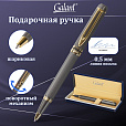Ручка подарочная шариковая GALANT "Dark Chrome", корпус матовый хром, золотистые детали, пишущий узел 0,7 мм, синяя, 140397 - 13