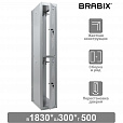 Шкаф (секция без стенки) металлический для одежды BRABIX "LK 02-30", УСИЛЕННЫЙ, 1830х300х500 мм, 291134, S230BR421202 - 1