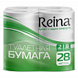 Бумага туалетная бытовая, спайка 8 шт., 2-х слойная, (8х28 м), Reina, белая, ш/к 0107, 1074 - 1