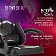 Кресло компьютерное BRABIX "Shooter GM-123", 2 подушки, экокожа, черное/белое, 533191 - 14
