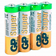 Батарейки КОМПЛЕКТ 4 шт. GP Super G-Tech AA (LR06, 15А), алкалиновые, пальчиковые, в пленке, 15AA21RA, 15ARS-2SB4 - 11