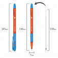 Ручка шариковая масляная с грипом BRAUBERG GLASSY SKY BLUE, СВЕТЛО-СИНЯЯ, узел 0,7 мм, линия письма 0,35 мм, 144107 - 6