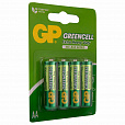 Батарейки КОМПЛЕКТ 4 шт., GP GreenCell AA (R6, 15G), солевые, пальчиковые, блистер, 15G-2CR4 - 3