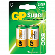 Батарейки GP Super, С (LR14, 14А), алкалиновые, КОМПЛЕКТ 2 шт., блистер, 14A-2CR2 - 10