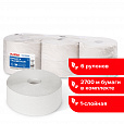 Бумага туалетная БОЛЬШОЙ РУЛОН, 450 м, LAIMA (T1), UNIVERSAL, 1-слойная, КОМПЛЕКТ 6 рулонов, 111336 - 6