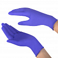 Перчатки нитриловые смотровые SFM Supersoft N135, 100 пар (200 шт.), размер S (малый), фиолетовые - 3
