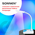 Настольная лампа-светильник SONNEN OU-146, на подставке, светодиодная, 4 Вт, белый/синий, 236671 - 10