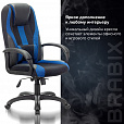 Кресло компьютерное BRABIX PREMIUM "Rapid GM-102", экокожа/ткань, черное/синее, 532106 - 10