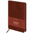 Ежедневник датированный 2027 А5 138х213 мм BRAUBERG Flexi, под кожу, гибкий, коньячный, 118223 - 1