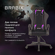 Кресло компьютерное BRABIX "Striker GM-121", синхромеханизм, 2 подушки, экокожа/велюр, черное, 532962 - 20