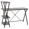 Стол на металлокаркасе BRABIX "LOFT CD-004", 1200х535х1110 мм, 3 полки, цвет дуб антик, 641219 - 2