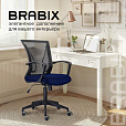 Кресло BRABIX "Wings MG-309", пластик черный, сетка, черное/синее, 532013 - 12