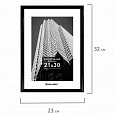 Рамка 21х30 см небьющаяся, багет 14 мм, пластик, BRAUBERG "Original", черная, 391229 - 7
