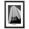 Рамка 15х21 см небьющаяся, багет 14 мм, пластик, BRAUBERG "Original", черная, 391228 - 1