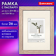 Рамка 21х30 см с паспарту 13х18 см, небьющаяся, багет 26 мм, МДФ, BRAUBERG "Ambassador", цвет дуб, 391367 - 10