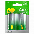 Батарейки GP Super, D (LR20, 13А), алкалиновые, КОМПЛЕКТ 2 шт., блистер, 13A-2CR2 - 1