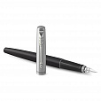 Ручка перьевая PARKER "Jotter Bond Street Black CT", черный, детали нержавеющая сталь, синяя, 2030947 - 3