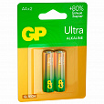 Батарейки КОМПЛЕКТ 2 шт., GP Ultra G-Tech, AA (LR6,15А), алкалиновые, пальчиковые, 15AUA21-2CRSBC2 - 3