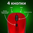 Мышь беспроводная SONNEN V-111, USB, 800/1200/1600 dpi, 4 кнопки, оптическая, красная, 513520 - 16