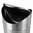 Урна настольная 1,2 литра для мусора с качающейся крышкой, d 12х16,5 см, нержавеющая сталь, LAIMA, 601618 - 5