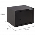 Сейф мебельный BRABIX "SF-230KL", 230х310х250 мм, ключевой замок, черный, 291146, S103BR211514 - 5
