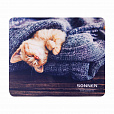 Коврик для мыши SONNEN "KITTEN", резина + ткань, 220х180х3 мм, 513313 - 2