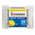 Батарейки КОМПЛЕКТ 24 шт., SONNEN Alkaline, АА(LR6, 15А), алкалиновые, пальчиковые, короб, 455095 - 2