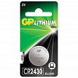 Батарейка литиевая GP Lithium CR2430 "таблетка, дисковая, кнопочная" 1 шт., блистер, CR2430-8C1 - 1