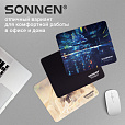 Коврик для мыши SONNEN "BLACK", резина + ткань, 220х180х3 мм, 513309 - 11