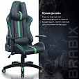Кресло компьютерное BRABIX "GT Carbon GM-120", две подушки, экокожа, черное/зеленое, 531929 - 19