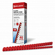 Пружины пластиковые для переплета, КОМПЛЕКТ 100 шт., 8 мм (для сшивания 21-40 л.), красные, BRAUBERG, 530908 - 3