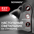 Светильник настольный SONNEN PH-370, на струбцине, ЦОКОЛЬ Е27, черный, 238235 - 3