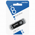 Флеш-диск 8 GB SMARTBUY Twist USB 2.0, черный, SB008GB2TWK - 3