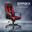 Кресло компьютерное BRABIX PREMIUM "Rapid GM-102", экокожа/ткань, черное/красное, 532107 - 11