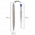 Ручка шариковая PARKER "Jotter XL Monochrome Stainless Steel CT", корпус серебристый, сталь, синяя,2122756 - 8