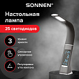 Настольная лампа-светильник SONNEN SM-01B на подставке, LCD-экран, СВЕТОДИОДНАЯ, 5 Вт, черный, 238232 - 14