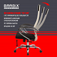 Кресло офисное BRABIX PREMIUM "Ultimate EX-800" хром, плотная двойная сетка Х2, черное/бежевое, 532913 - 19