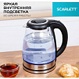 Чайник SCARLETT SC-EK27G88, 1,8 л, 1800 Вт, закрытый нагревательный элемент, стекло, черный - 13