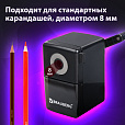 Точилка механическая BRAUBERG "BLACK JACK", крепление к столу, металлический механизм, цвет чёрный, 222516 - 17