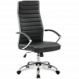 Кресло офисное BRABIX "Style EX-528", экокожа, хром, черное, 531947 - 1