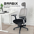 Кресло BRABIX "Saturn ER-400", с подголовником, комбинированное, черное/серое, 530871 - 17