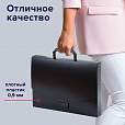 Папка-портфель пластиковая BRAUBERG "Energy" А4 (330х256х32 мм), без отделений, черная, 221202 - 6