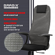 Кресло офисное BRABIX PREMIUM "Ultimate EX-801" хром, плотная двойная сетка Х2, черное/серое, 532918 - 18