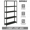 Стеллаж металлический BRABIX "ГРАФИТ MS KD-180/40/70-5", лофт, 1800х700х400 мм, 5 полок, 291268, S240BR124593 - 10