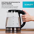 Чайник SCARLETT SC-EK27G88, 1,8 л, 1800 Вт, закрытый нагревательный элемент, стекло, черный - 11