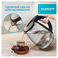Чайник SCARLETT SC-EK27G103, 1,8 л, 1800 Вт, закрытый нагревательный элемент, стекло, черный - 6