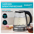 Чайник SCARLETT SC-EK27G103, 1,8 л, 1800 Вт, закрытый нагревательный элемент, стекло, черный - 4