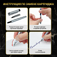 Набор ручек подарочных BRAUBERG Duetto, СИНИЕ, 2 шт.: шариковая, перьевая, черный с хромированными деталями, 143478 - 22